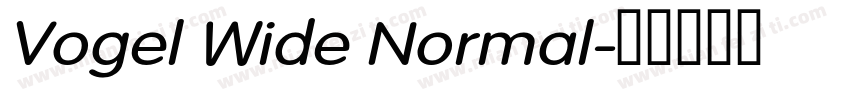 Vogel Wide Normal字体转换